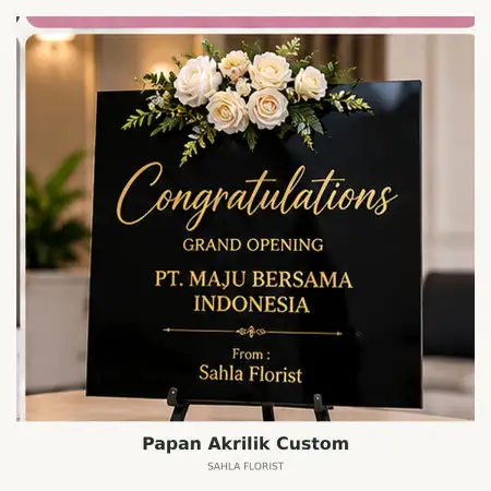 Papan Bunga Akrilik Gondokusuman